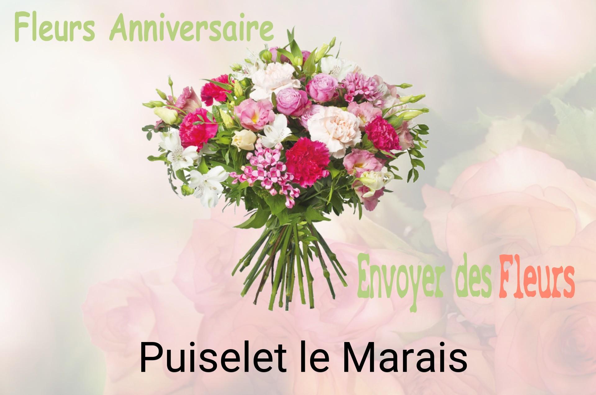 Bouquet de fleurs d’anniversaire livré à Puiselet-le-Marais