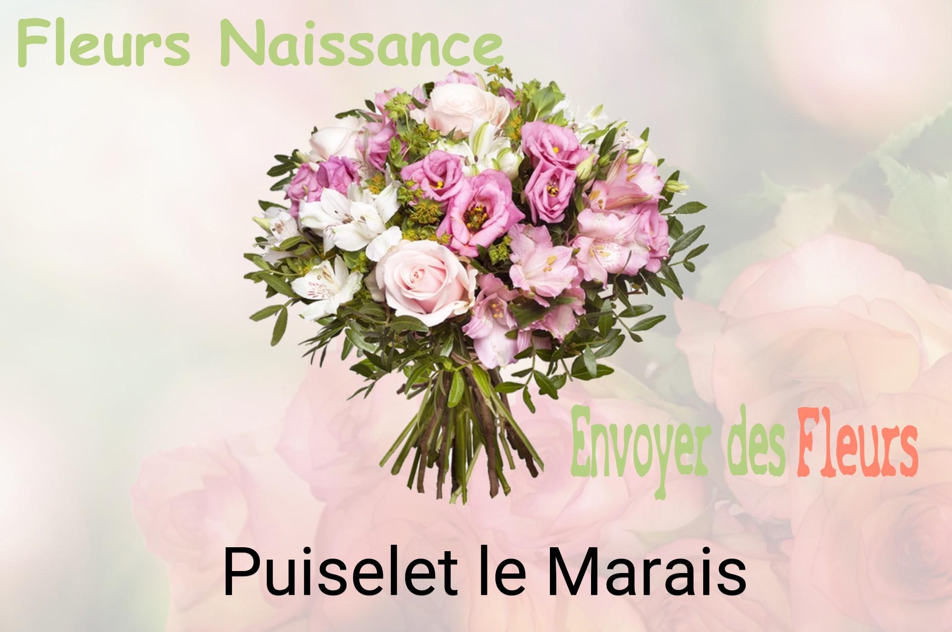 Bouquet de fleurs de naissance livré à Puiselet-le-Marais