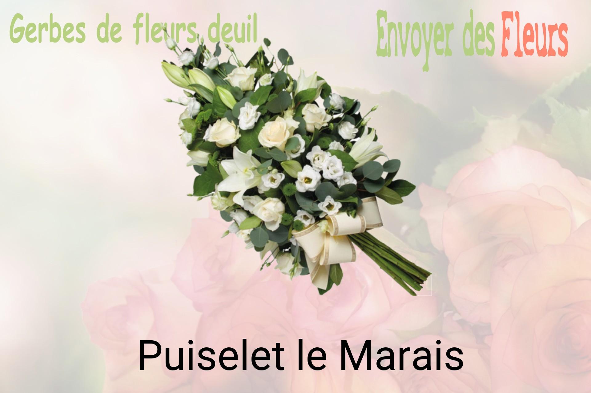 Gerbe de fleurs de deuil livrée à Puiselet-le-Marais